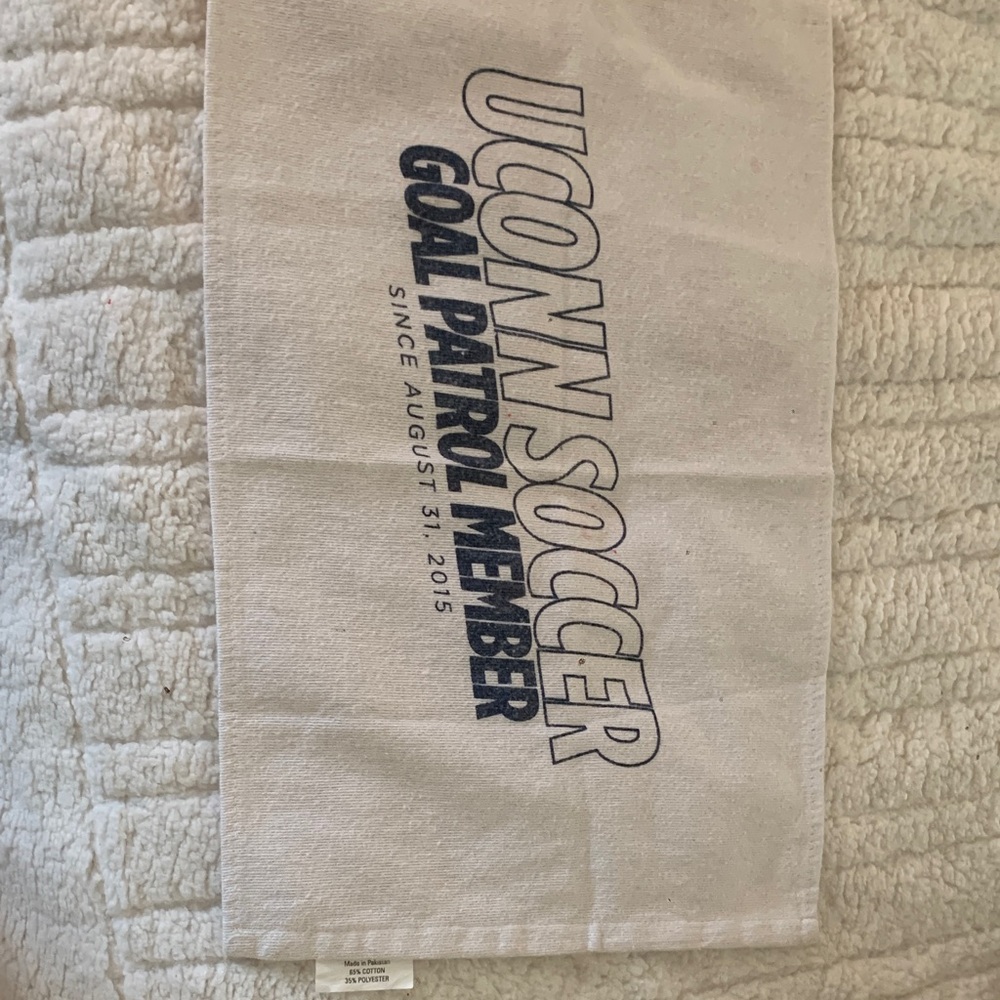 UCONN Soccer Goal Patrol Member Towel - White